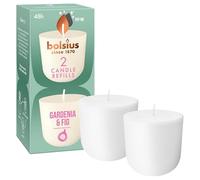 Bolsius CleanLight Recharge - Gardénia & Figue - 2 pièces - 24h - Cire végétale naturelle - Concept durable