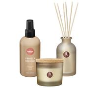 Bolsius - Coffret assorti - Délices à la vanille - bâtonnets parfumés - bougie parfumée - spray d'ambiance