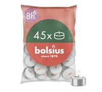 Bolsius Bougies chauffe-plat D-Light - Lot de 45, 8 h, cire végétale naturelle, sans huile de palme