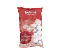 bolsius - D-light Teelichter - im Beutel - Brenndauer 6 Stunden - 60 Stück, Weiß