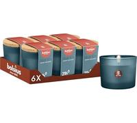 Bolsius - Duftkerze - 6 Stück - Woody Wellness - 66 x 83 mm - Reinster Duftgenuss bis zu 21 Stunden - Natürliche Extrakte - Ohne Palmöl