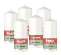 Bolsius - Essentials - Bougie cylindrique lisse - blanche - 13 cm - Sans huile de palme