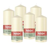 Bolsius - Essentials - Bougie cylindrique lisse - ivoire - 13 cm - Bougies décoratives - Contient de la cire végétale naturelle - Sans huile de palme