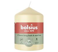 Bolsius - Essentials - Bougie Pilier - Beige - 8cm - 6 Pièces - Bougie Décorative - Contient Cire Végétale Naturelle - sans Huile de Palme