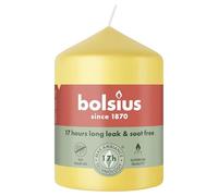 Bolsius - Essentials - Bougie Pilier - Jaune Frais - 8cm - 6 Pièces - Bougie Décorative - Contient Cire Végétale Naturelle - sans Huile de Palme