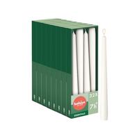 Bolsius Essentials - Bougies pointues lisses - Blanc - 24,5 cm - Lot de 32 - Bougies décoratives - Sans huile de palme