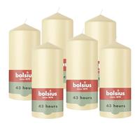 Bolsius - Essentials - Bougie cylindrique lisse - beige - 13 cm - Bougies décoratives - Contient de la cire végétale naturelle - Sans huile de palme