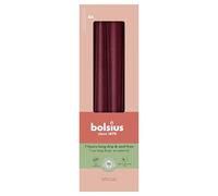 Bolsius Essentials - Lot de 32 bougies pointues lisses - Rouge métallisé - 24,5 cm - Bougies décoratives - Sans huile de palme