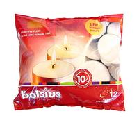 Bolsius extérieur/intérieur Maxilight Bougie Chauffe-Plat 10 h 16 x 38 mm (Sac de 12) - Blanc