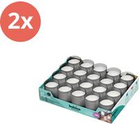Bolsius - Horeca Relight - Recharge - 64/52 - 20 pièces par paquet - Gris - Pack avantage - 40 pièces - 2 emballages