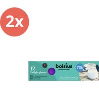 Bolsius - Horeca Twilight - 104/96 - 12 pièces par paquet - Lila - Pack avantage - 24 pièces - 2 emballage