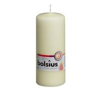 Bolsius Lot de 10 bougies piliers lisses - Ivoire - Bougies décoratives - Durée de combustion : 42 heures - Non parfumées - Cire végétale naturelle - 15 x 6 cm