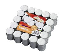 BOLSIUS Lot de 100 bougies chauffe-plat non parfumées - 3,5 heures - Qualité européenne premium - Flamme constante sans fumée - Mèche 100 % coton - Pour dîner, mariage, fête, restaurant, spa, église et décoration d'intérieur