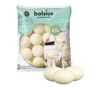 Bolsius Lot de 20 Bougies flottantes Haute qualité Sans parfum, Ivory