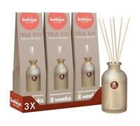 bolsius - Lot de 3 diffuseur à bâtonnets - Vanilla Delight - 80 ml - Diffusion jusqu’à 8 semaines