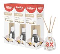 bolsius - Lot de 3 diffuseur à bâtonnets - Vanille - 60 ML - Diffusion Jusqu’à 6 semaines