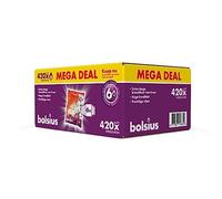 Bolsius - Lot de 420 bougies chauffe-plat - Blanc - 6 heures de combustion - Longueur de combustion - Avec cire végétalienne naturelle - Brûle proprement