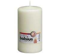 Bolsius 103616180105 Bougie ronde, trempée, Ø 7,8 cm, H 15 cm, ivoire