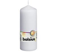 Bolsius – Lot de bougies pilier, cire de paraffine, blanc, 150/60 mm