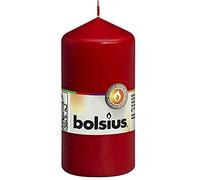 Bolsius Bougie colonne cire de paraffine rouge 120 x 60 mm