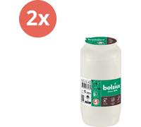 Bolsius - Lumière commémorative - Sans couvercle - Blanc - 100 heures de combustion - Pack d'avantages - 2 pièces