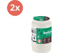 Bolsius - Lumière commémorative - Sans couvercle - Blanc - 50 heures de combustion - Pack d'avantages - 2 pièces