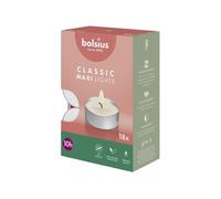 BOLSIUS Maxi bougies à chauffe-plat 10heures coupe argentée 18pcs