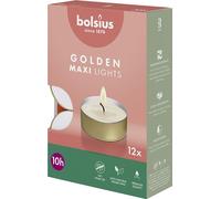 BOLSIUS Maxi bougies à chauffe-plat 10heures coupe dorée 18pcs