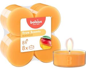 Bolsius Maxi bougies chauffe-plat parfumées 8pcs Mangue