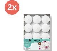 Bolsius - Maxi bougies flottantes - Ø7,7 cm - 12 pièces par paquet - Blanc - Pack avantage - 24 pièces - 2 emballages