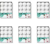 Bolsius - Maxi bougies flottantes - Ø7,7 cm - 12 pièces par paquet - Blanc - paquet avantage - 72 pièces - 6 emballage