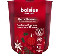Bolsius - Merry Moments - Duft kerze - 6 Stück - Brenndauer von 25 Stunden - 80 x 73 mm -Natürliche Extrakte - Enthält Veganes Wachs - Ohne Palmöl