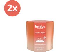 Bolsius - Nuits d'été - Mèche en bois - 120/126 - Ivoire - Pack avantage - 2 pièces