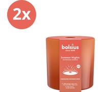 Bolsius - Nuits d'été - Mèche en bois - 120/126 - Terracotta - Pack avantage - 2 pièces