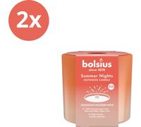 Bolsius - Nuits d'été - Mèche en bois - 80/90 - Ivoire - Pack avantage - 2 pièces