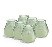 BOLSIUS - Citronnelle - Bougie de patio - Extérieur - Parfumée - Vert - 40 heures de combustion - Lot de 6