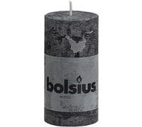 Bolsius Pilier rustique CANDLE-130/68-ANTHRACITE-1 pièce Ø7 cm / 13cm Anthracite G