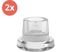 Bolsius - Porte-bougies en verre - Verre - Ø58mm - Pack d'avantages - 2 pièces