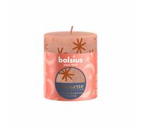 Bolsius Rustic Blunt Candle 8X6.8 cm Creamy Caramel With Print