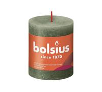 Bolsius Rustik bougie à tête ronde olive fraîche 80/68mm