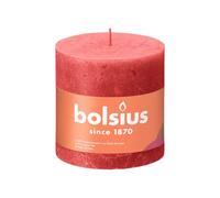 Bolsius Rustik Bougie à tête ronde Rose Fleur 100/100mm