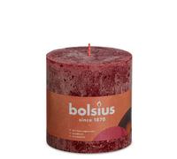 Bolsius Rustik Bougie d'allumage ronde rouge velours 100/100mm