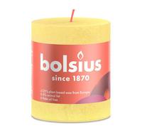 Bolsius Rustik Bougie ronde jaune soleil 80/68mm