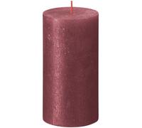 Bolsius Rustik Shimmer Bougie rouge 130/68mm