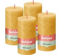 Bolsius Set de 4 bougies, 13cm, jaune