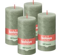 Bolsius Set de 4 bougies, 13cm, vert