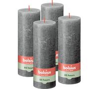 Bolsius Set de 4 bougies, 19cm, anthracite