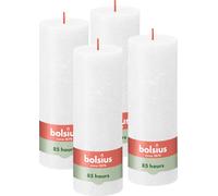 Bolsius Set de 4 bougies, 19cm, blanc