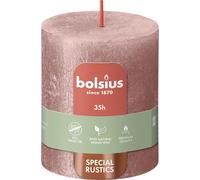 Bolsius Stub Bandle Shimmer rose - Ø68 mm - hauteur 8 cm - rose - 35 heures de brûlage