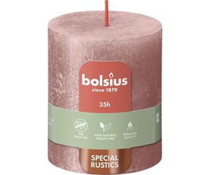 Bolsius Stub Bandle Shimmer rose - Ø68 mm - hauteur 8 cm - rose - 35 heures de brûlage